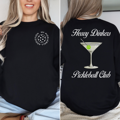 Heavy Dinkers Pickleball Club Martini, Crewneck Sweatshirt