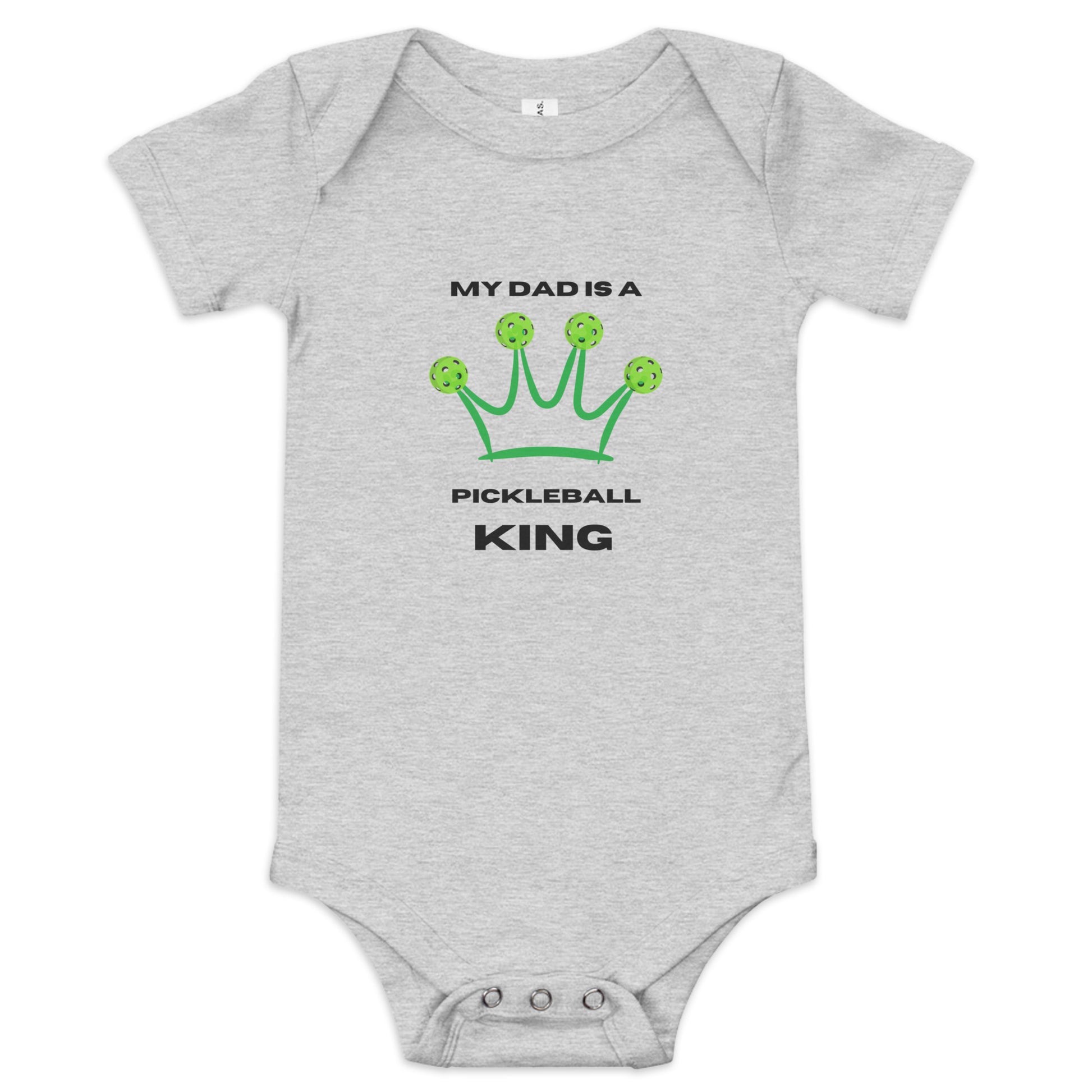 My Dad is a pickleball King onesie, king of the court, baby gift, pickleball gift, dad to be gift, pickleball dad