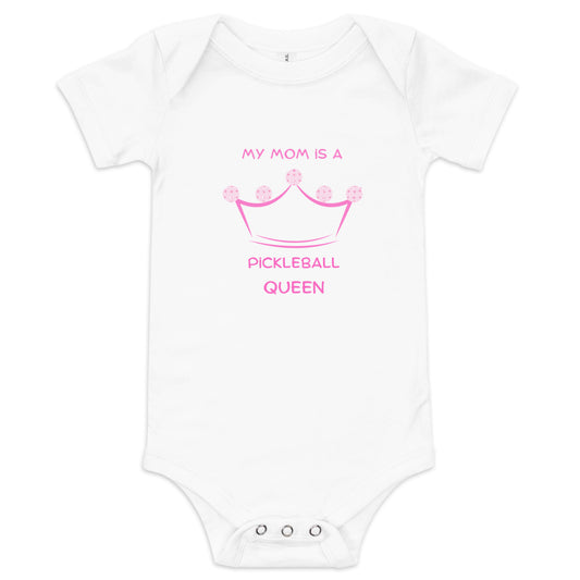 My mom is a pickleball queen onesie, queen of the court, pickleball baby, baby gift, mom to be  gift, funny pickleball, pickleball mom