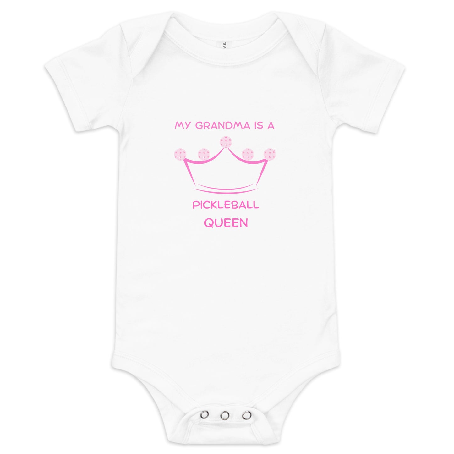 My Grandma is a Pickleball Queen Onesie, baby gift, pickleball baby, funny pickleball, mom to be gift, queen of pickleball, pickleball grandma