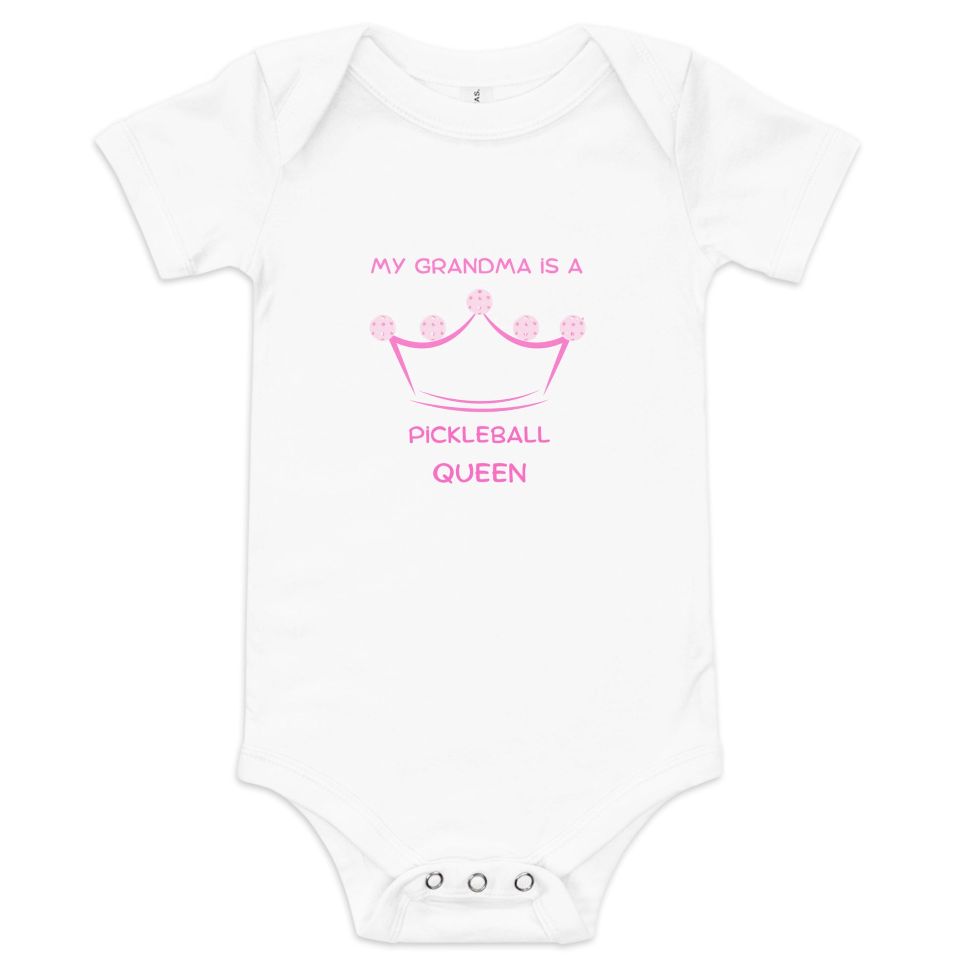 My Grandma is a Pickleball Queen Onesie, baby gift, pickleball baby, funny pickleball, mom to be gift, queen of pickleball, pickleball grandma