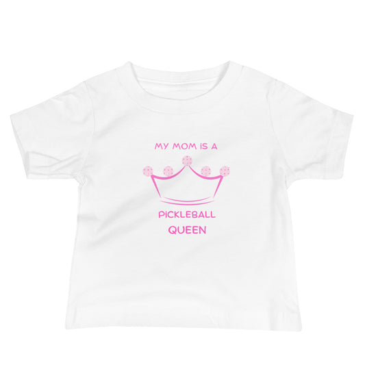 My Mom is a Pickleball Queen Onesie, baby gift, pickleball baby, funny pickleball, mom to be gift, queen of pickleball, pickleball mom