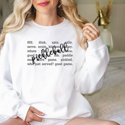 Love letter pickleball crewneck sweatshirt, pickleball sweatshirt pickleball gift, funny picklball, women pickleball, mom picklball, grandma picklball, retired pickleball